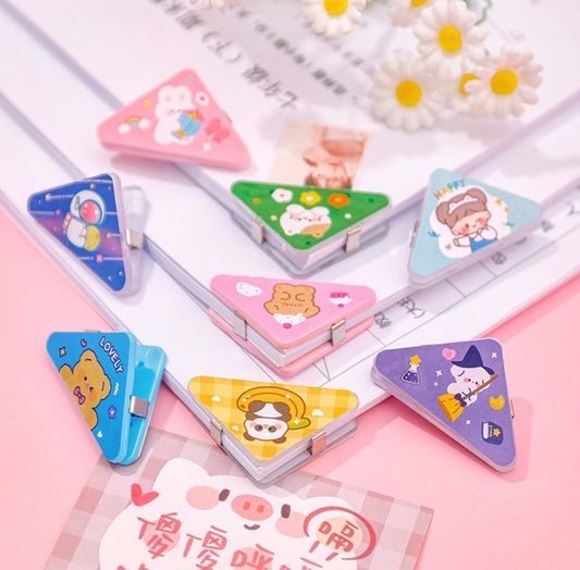 彩色卡通文件三角夹(1个)