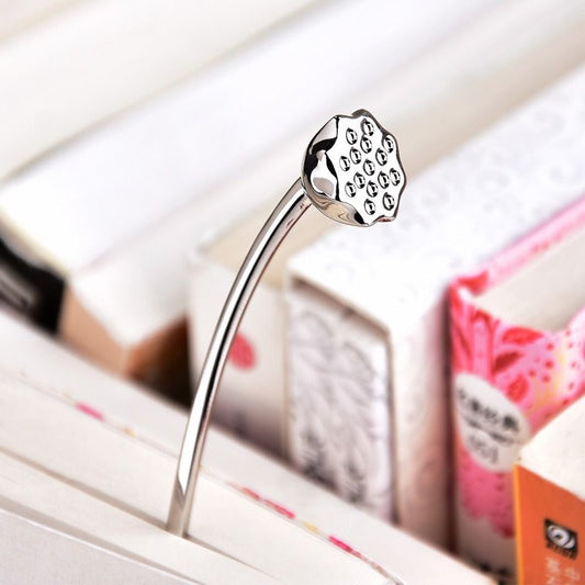 步步生莲金属书签