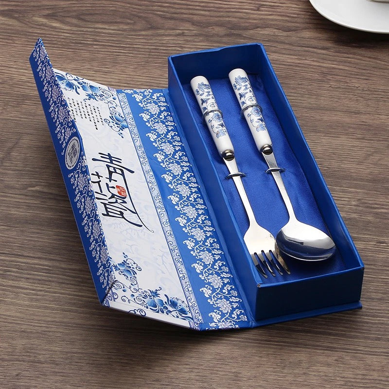 青花瓷精品餐具礼品盒