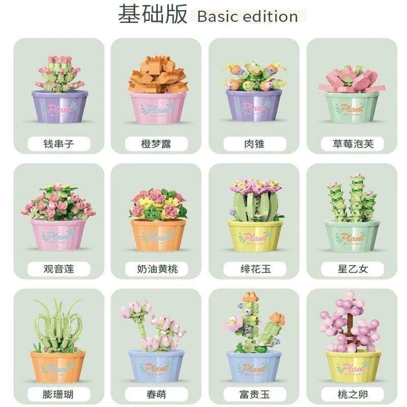 多肉盆栽积木小颗粒(款式备注)