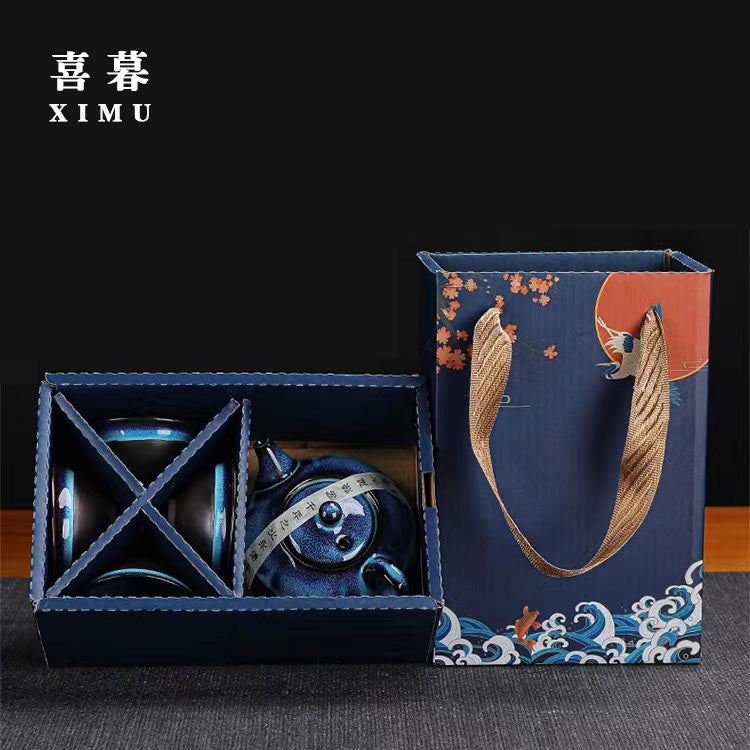 国潮茶具礼盒(一壶四杯)