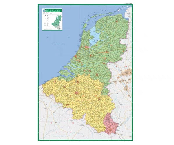荷兰/欧洲/荷比卢旅游铜板地图 加大版