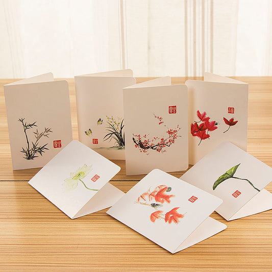 中国风简约礼品贺卡(一套四张不同款)