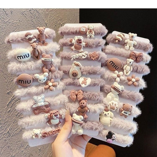 秋冬新款毛绒发圈(随机5个不同款)