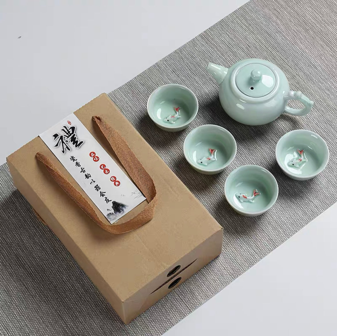国潮茶具礼盒(一壶四杯)