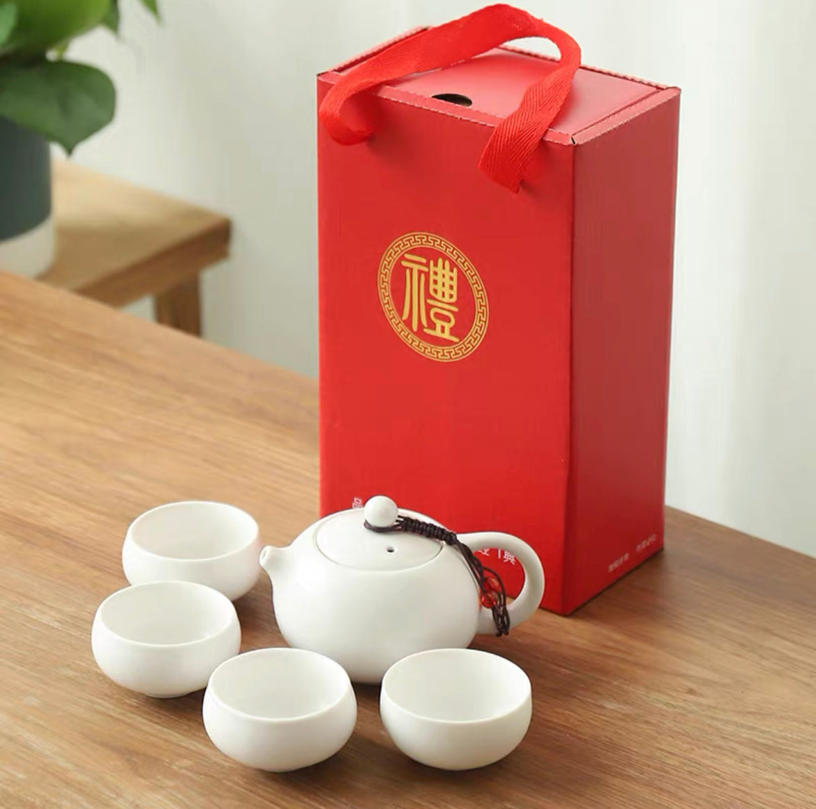 国潮茶具礼盒(一壶四杯)