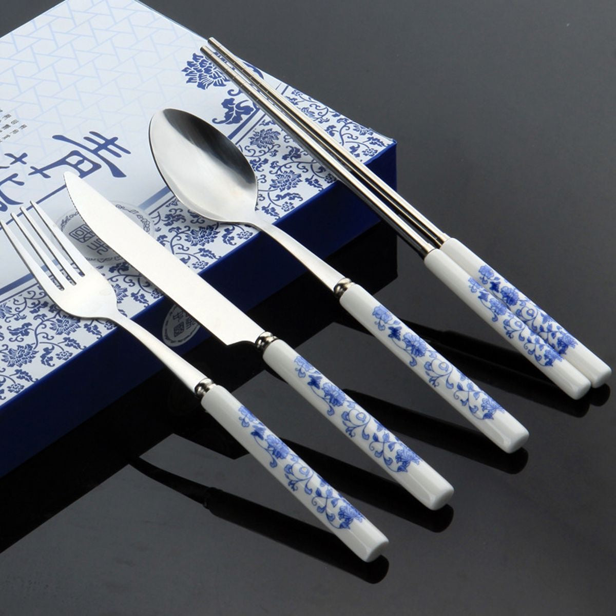 青花瓷精品餐具礼品盒