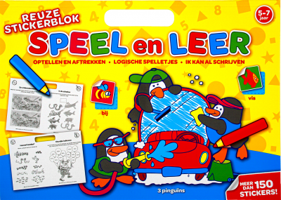 Reuze stickerblok speel en leer 5-7 jaar