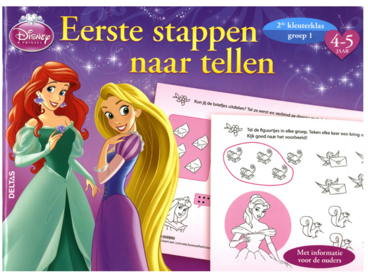 Disney princess eerste stappen naar tellen 4-5 jaar